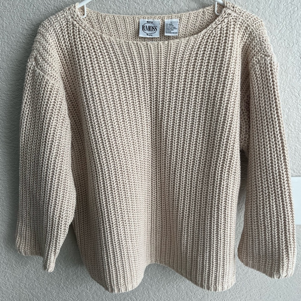 B. Moss Beige/Natural Sweater